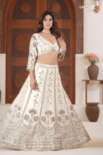 Imperial Chinon Silk Zari Embroidered Lehenga Ensemble