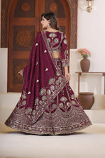 Imperial Chinon Silk Zari Embroidered Lehenga Ensemble