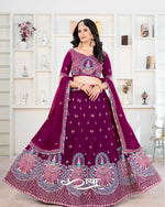 Premium Faux Georgette Embroidered Lehenga Set - Showroom Designer Collection
