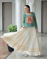 Kora Cotton Gota-Patti Lehenga with Bandhani Kutchi Patchwork | Navratri Collection 2025