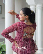 Kora Cotton Gota-Patti Lehenga with Bandhani Kutchi Patchwork | Navratri Collection 2025