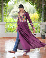 Reyon Kutchi Gamthi Embroidered Festive Kurti| Navratri Collection 2025