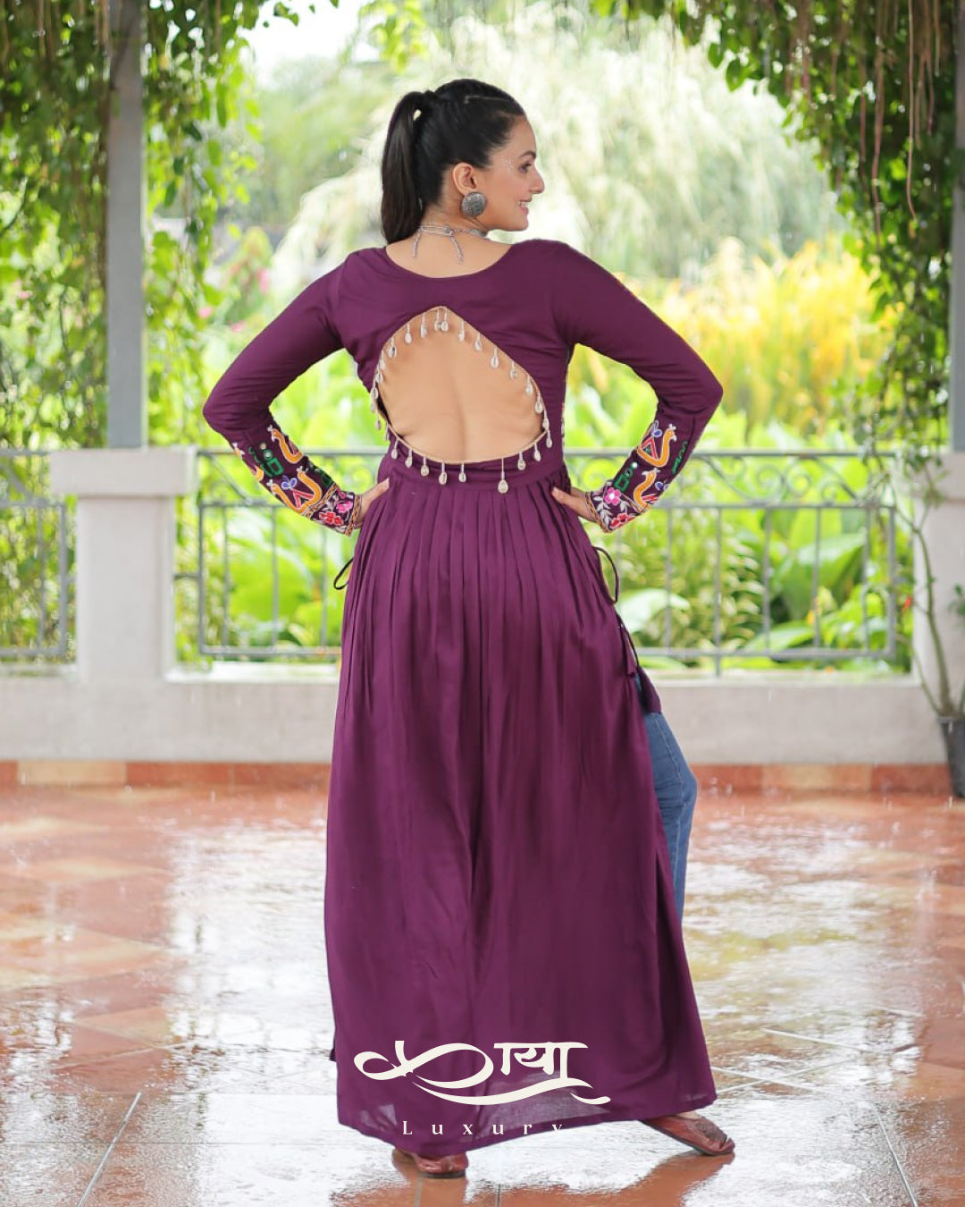 Reyon Kutchi Gamthi Embroidered Festive Kurti| Navratri Collection 2025