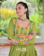 Reyon Kutchi Gamthi Embroidered Festive Kurti| Navratri Collection 2025