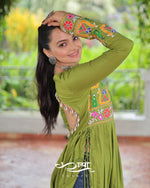 Reyon Kutchi Gamthi Embroidered Festive Kurti| Navratri Collection 2025