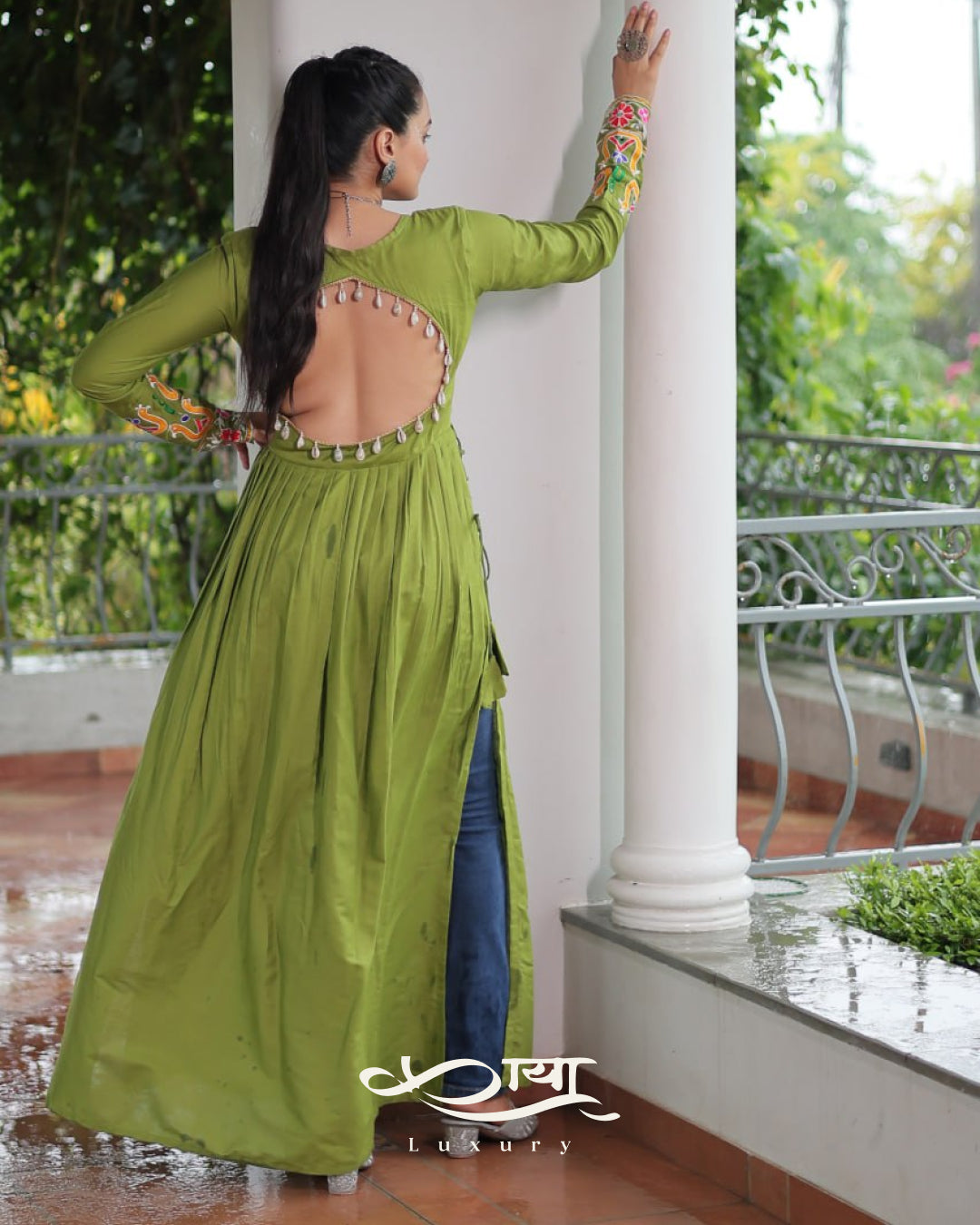 Reyon Kutchi Gamthi Embroidered Festive Kurti| Navratri Collection 2025
