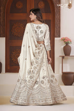 Imperial Chinon Silk Zari Embroidered Lehenga Ensemble