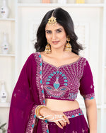 Premium Faux Georgette Embroidered Lehenga Set - Showroom Designer Collection