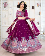 Premium Faux Georgette Embroidered Lehenga Set - Showroom Designer Collection