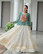 Kora Cotton Gota-Patti Lehenga with Bandhani Kutchi Patchwork | Navratri Collection 2025