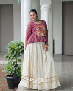 Kora Cotton Gota-Patti Lehenga with Bandhani Kutchi Patchwork | Navratri Collection 2025