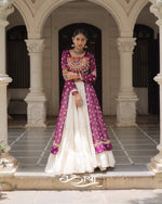 12-Meter Flair Kora Cotton Lehenga with Bandhani Kutchi Patchwork Georgette Kurti| Navratri Collection 2025